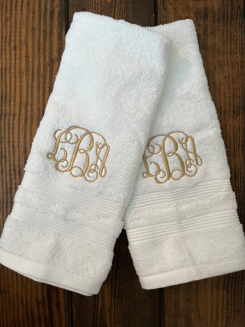 Monogrammed Hand Towels Monogrammed Fingertip Towels Etsy