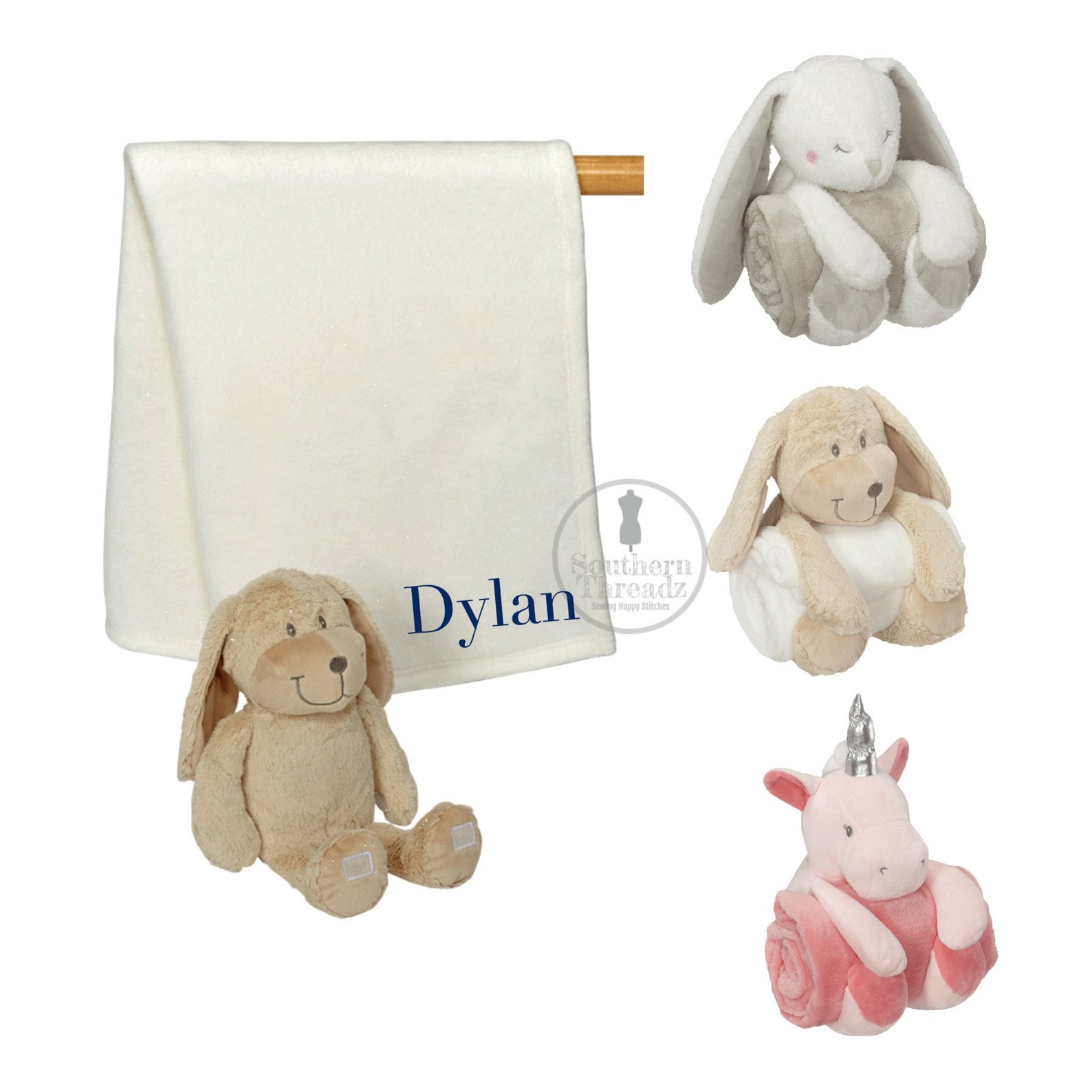Personalized Plush Toy and Blanket Set Monogrammed Blanket Etsy