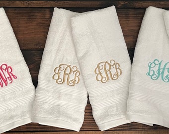 Monogrammed Hand Towel Set - Custom Hand Towels - Personalized Hand Towels- Monogrammed Towels
