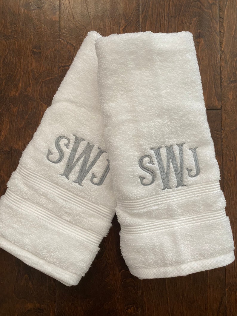 Hand Towels/ Fingertip Towels/ Monogrammed Hand Towel Set/ Etsy
