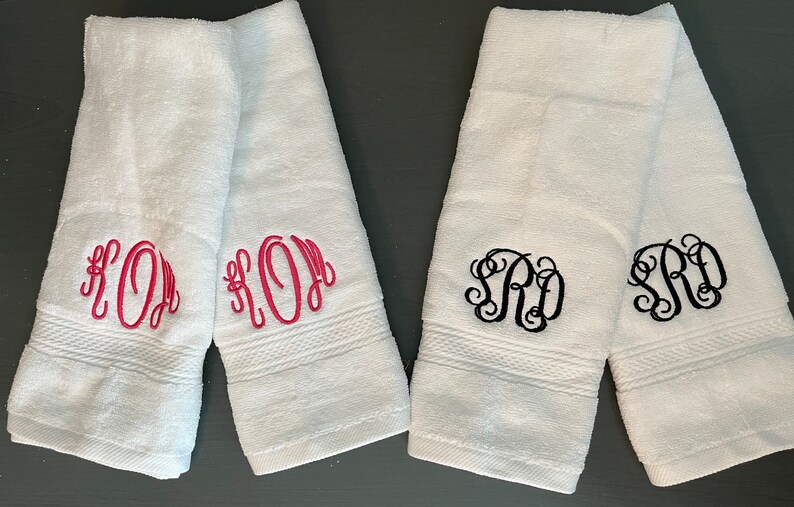 Monogrammed Hand Towels Monogrammed Fingertip Towels Etsy
