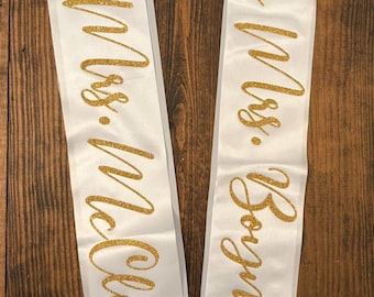 Custom Bride To Be Sash: Personalized Bachelorette Party Bridal Shower