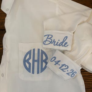 Monogrammed Oxford Shirt: Bridal Party Getting Ready Shirt