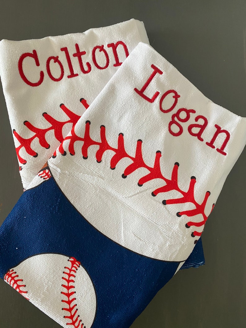 Baseball Beach Towels Personalized Summer Towels Etsy