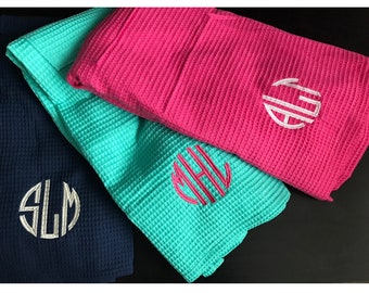 Monogrammed Spa Wrap, Personalized Spa Wrap - Custom Wrap - Personalized Gift