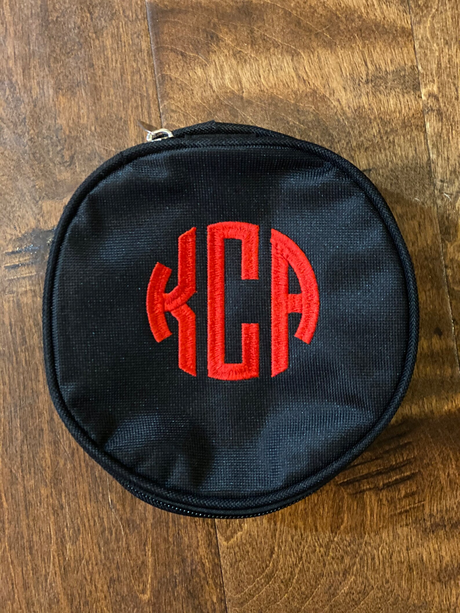 Monogram Case Monogrammed Jewelry Case - Monogram Jewelry Round - Monogrammed Travel ...