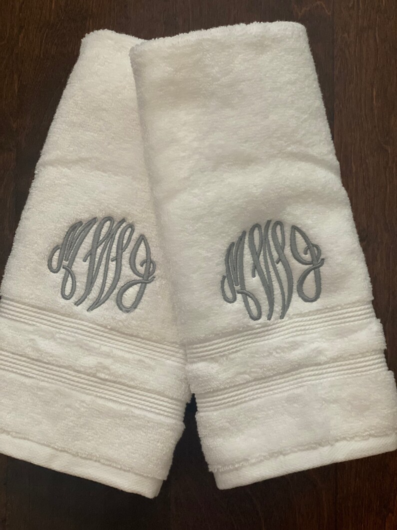 Monogrammed Hand Towels Monogrammed Fingertip Towels Etsy