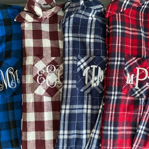 Monogrammed Flannel Shirt - Custom Flannel Shirt - Personalized Flannel Shirt