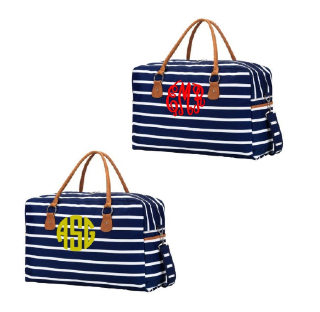 Monogrammed Travel Bag/ Personalized Overnight Bag/ Etsy