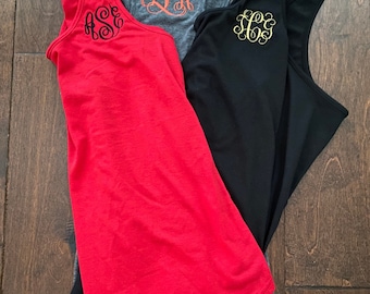 Monogram Racerback Tank Top: Personalized Cotton Blend