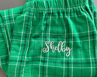Monogrammed Pajama Pants - Custom Pajama Pants - Personalized Pajama Pant - Family Pajama Pants - Team Pajama Pant