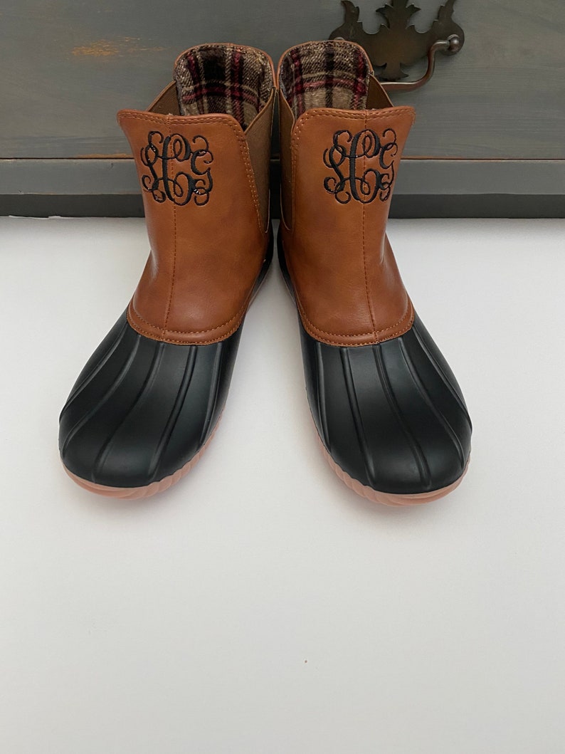 Ladies Personalized Duck Boots Monogrammed Slipon Duck Etsy