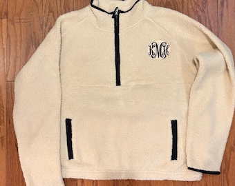 Monogrammed 1/4 Zip Fleece Pullover Jacket