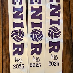 Senior Night Sashes, Senior Recognition Sashes, Senior Night Sport Sashes
