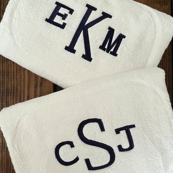 Monogrammed Bath Floor Towel - Monogrammed Floor Mat - Personalized Cotton Bath Floor Towel, Bath Math, Floor Mat