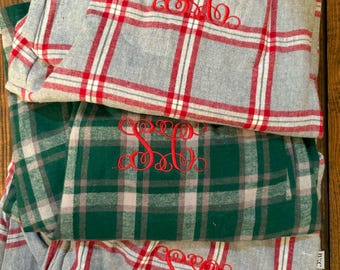 Pantalones de pijama con monograma - Pantalones de pijama personalizados - Pantalones de pijama personalizados - Pantalones de pijama familiares - Pantalones de pijama de equipo