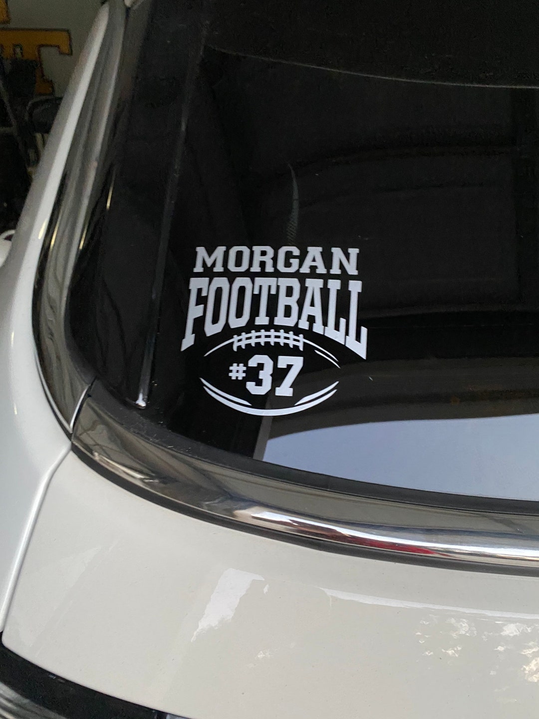 Custom Football Window Decal/ Football Car Decal/ Custom Football Decal