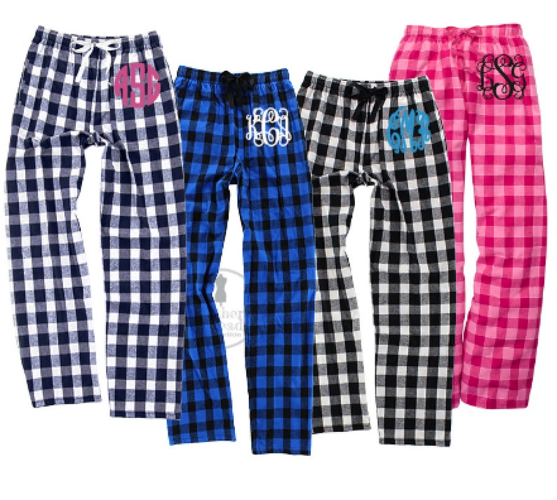 buffalo plaid jogger pajama pants
