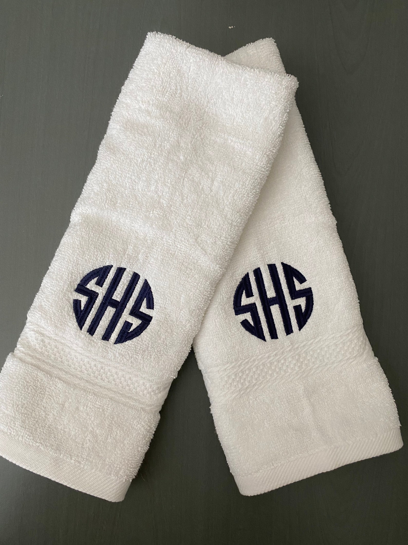 Hand Towels/ Fingertip Towels/ Monogrammed Hand Towel Set/ Etsy