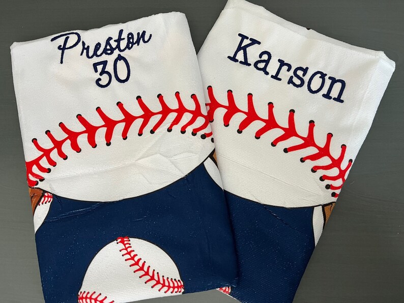 Baseball Beach Towels Personalized Summer Towels Etsy