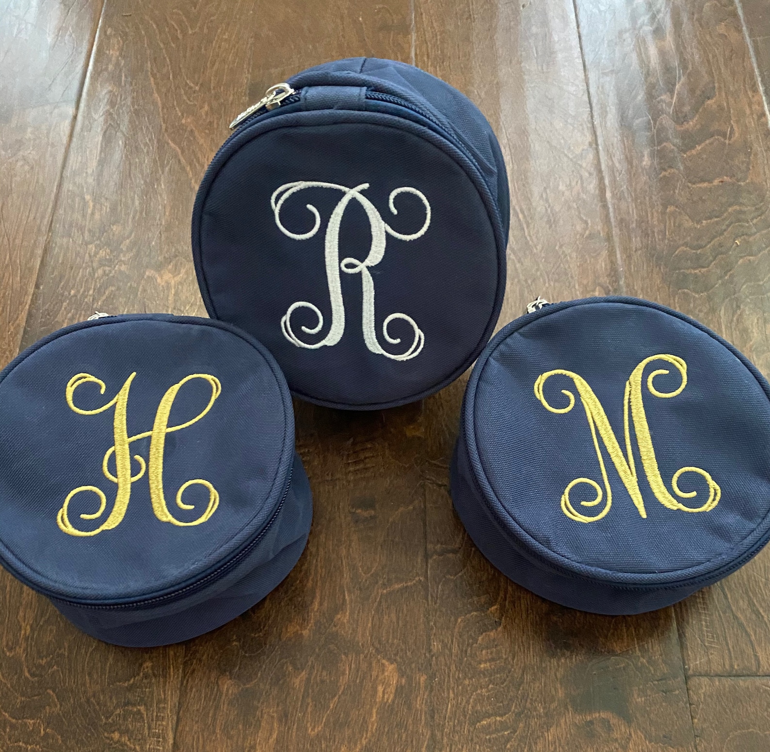 Monogram Case Monogrammed Jewelry Case - Monogram Jewelry Round - Monogrammed Travel ...
