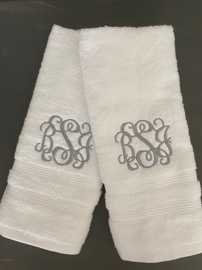 Monogrammed Hand Towels Monogrammed Fingertip Towels Etsy