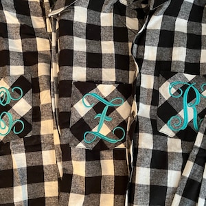 Monogrammed Flannel Shirt - Custom Flannel Shirt - Personalized Flannel Shirt