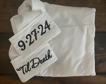 Monogrammed Oxford Shirt, Bridal Party Getting Ready Shirt, Custom Oxford Bride Shirt