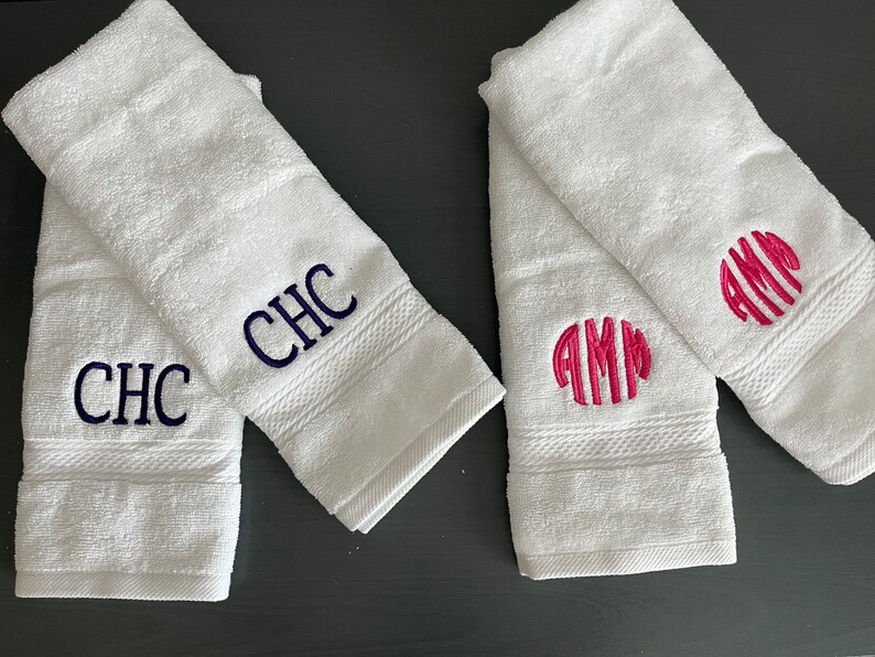 Monogrammed Hand Towels Monogrammed Fingertip Towels Etsy