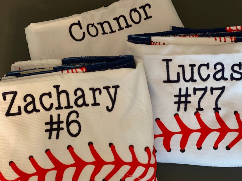 Baseball Beach Towels Personalized Summer Towels Etsy