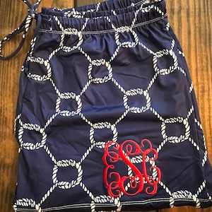 Monogrammed Pajama Shorts,  Pajama Shorts, Lounge Shorts, Custom Pajamas, Personalized Pajama Shorts