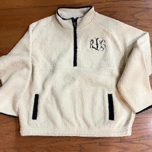 Monogrammed Pullover - Monogrammed Fleece  - 1/4 Zip Fleect - Custom 1/4 zip fleece Jacket