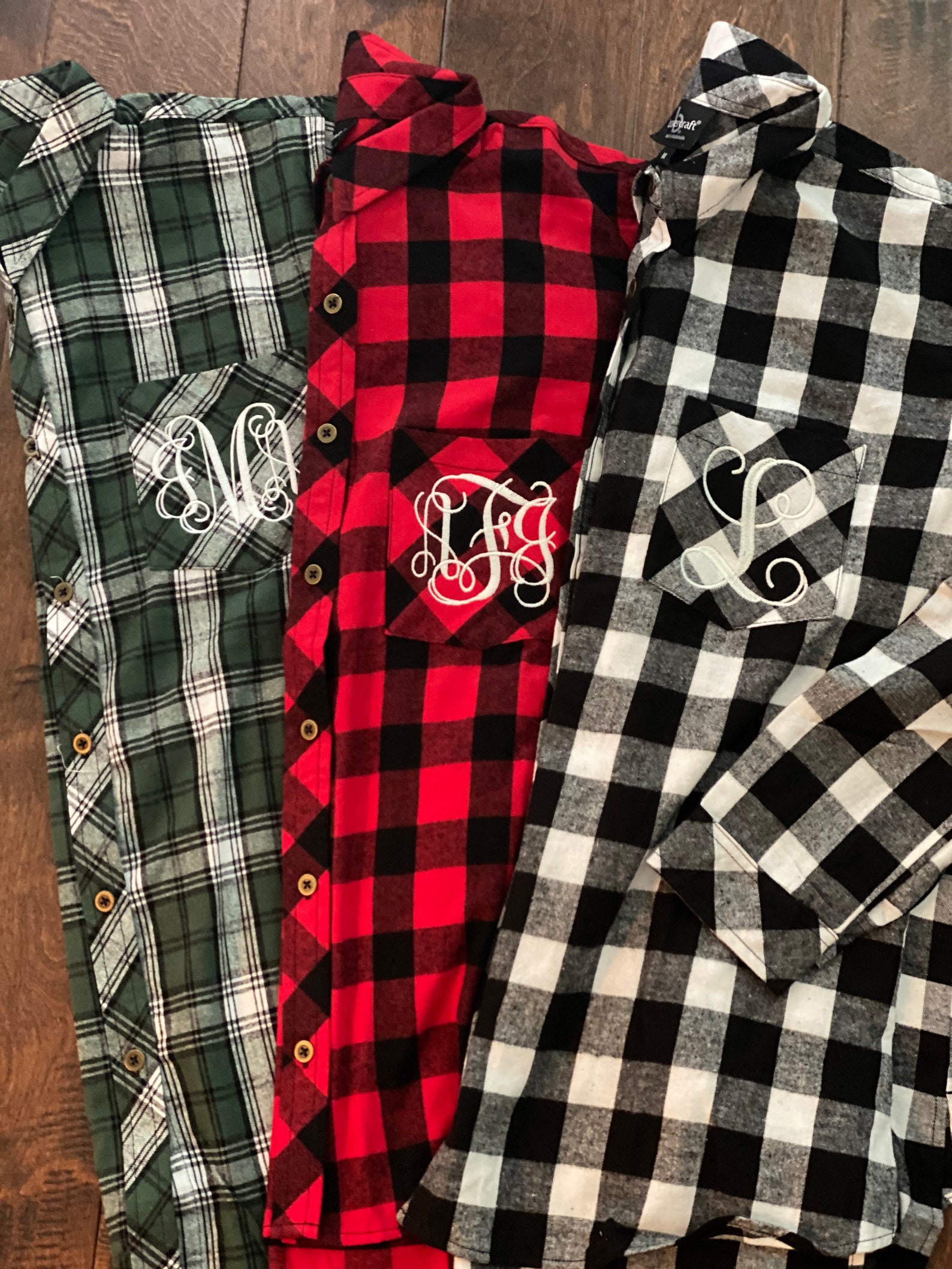 Monogrammed Flannel Shirt Custom Flannel Shirt Etsy