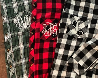 plaid monogram sweatshirt