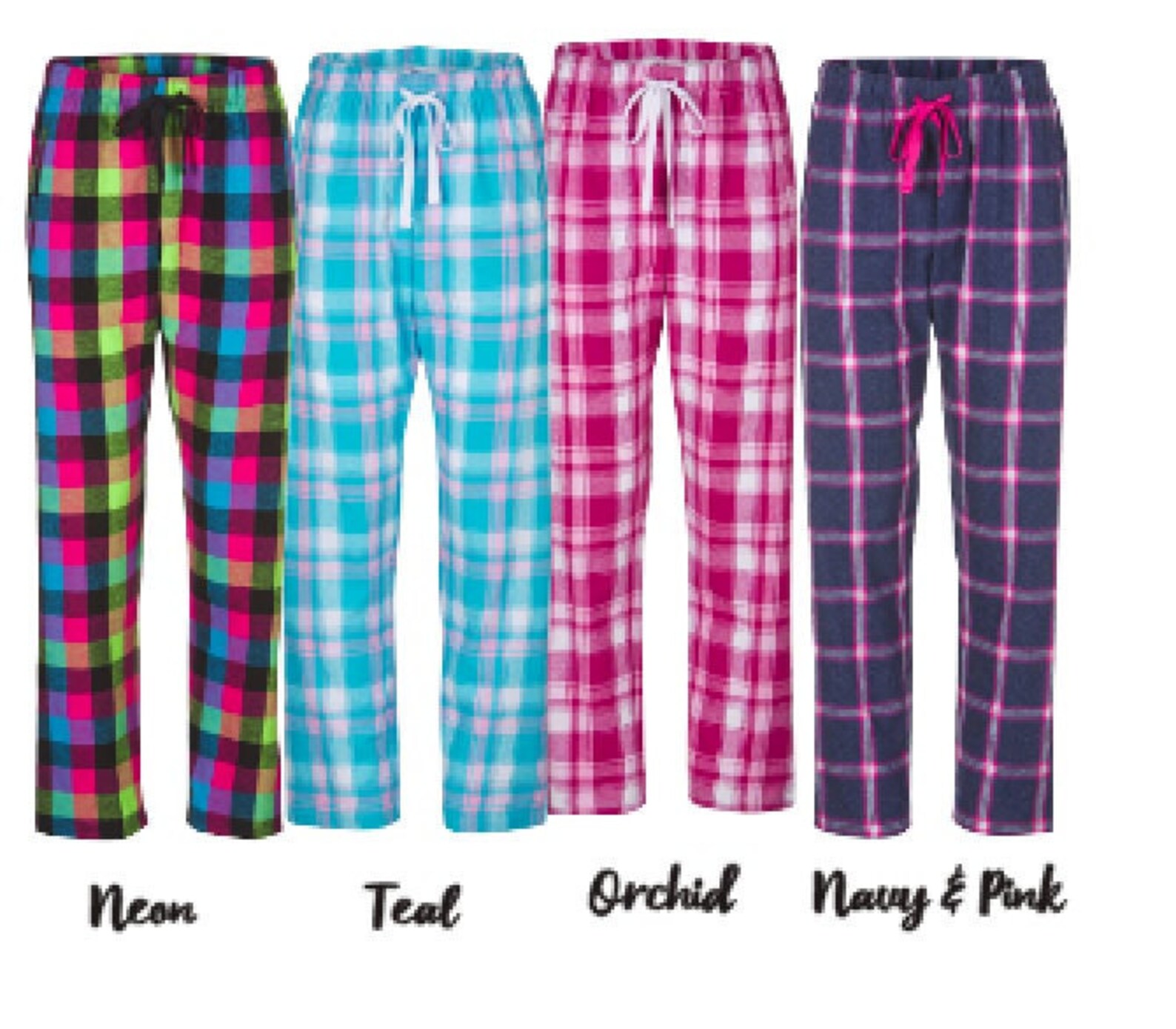 Plaid Pajama Pants / Monogram Pajama Pants / Plaid Pajama / Etsy