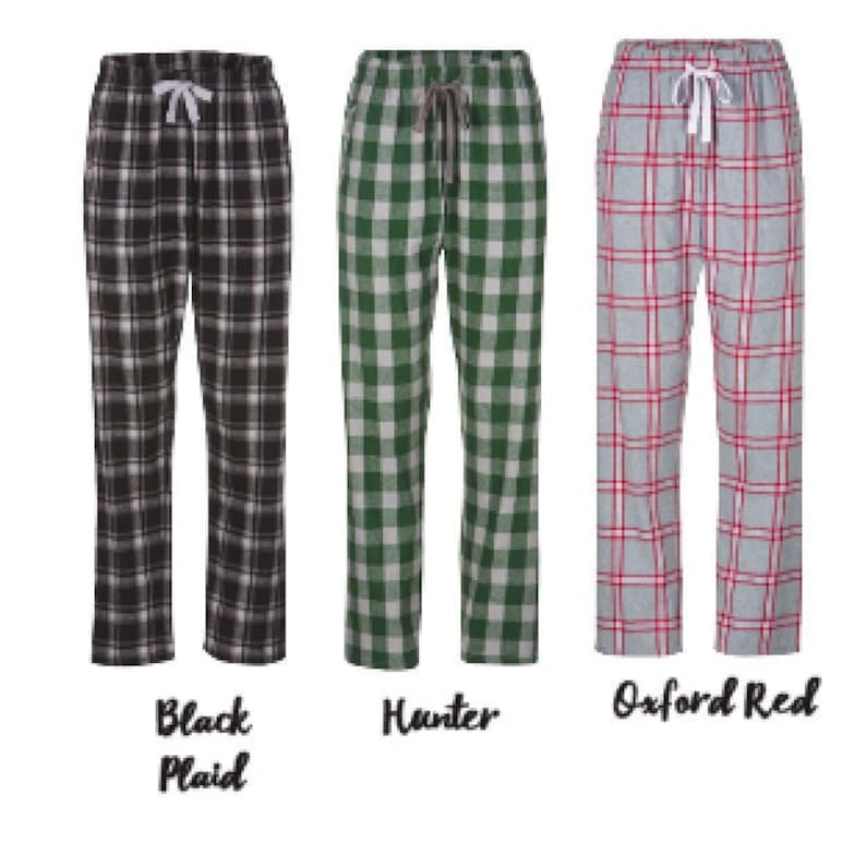Plaid Pajama Pants / Monogram Pajama Pants / Plaid Pajama / Etsy
