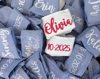 Camisa Oxford con monograma: Camisa personalizada para fiesta nupcial - Camisa para el día de la novia