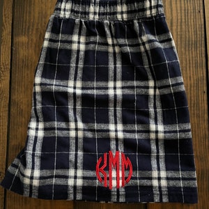 Mens Personalized Plaid Boxer Shorts - Mens Plaid Shorts - Mens Monogrammed Boxers