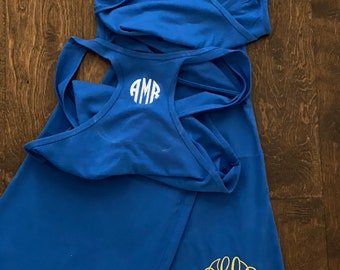 Monogrammed Racerback Dress: Personalized Beach Cover-Up