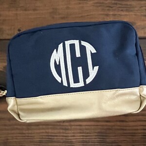 Monogrammed Cosmetics Bag - Monogram Travel Bag - Make Up Bag