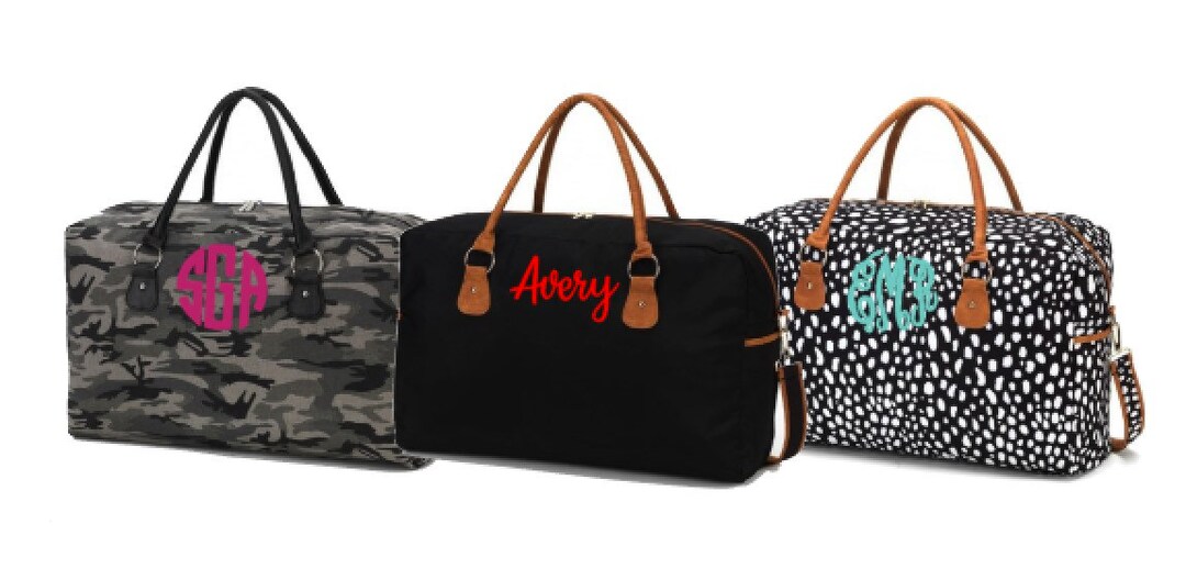 Monogrammed Travel Bag/ Personalized Overnight Bag/ Etsy