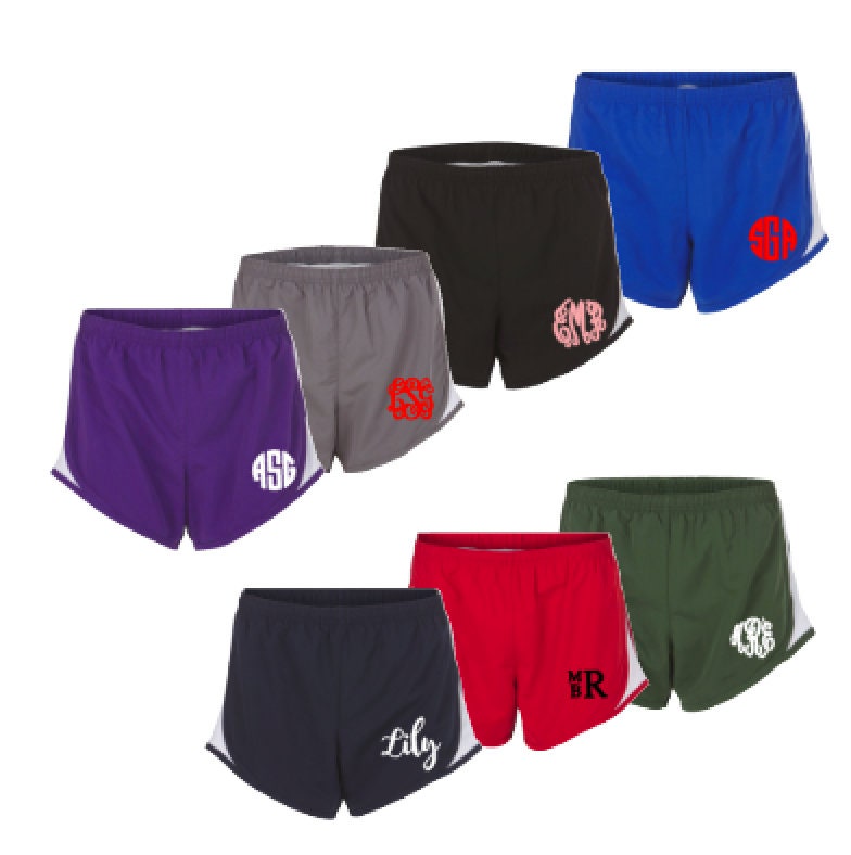 DoodleDMonograms Monogrammed Athletic Shorts / Personalized Running Shorts / Monogrammed Gym Shorts