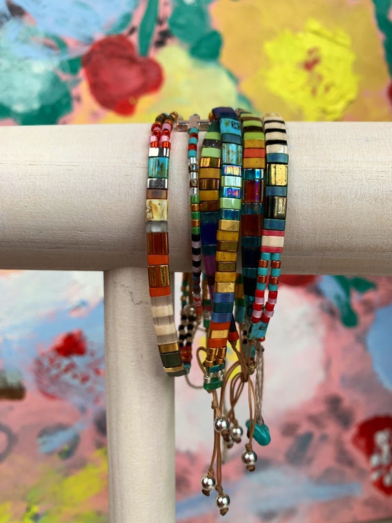 Making jewelry with Miyuki Tila beads