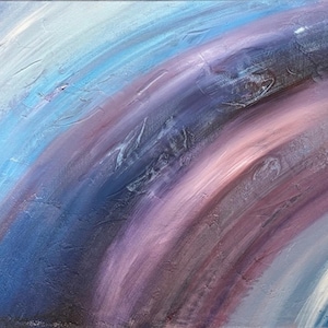 Organic Galaxy Inspired Acrylic Painting  measuring 20 X 16 inches with Modeling Paste Textures