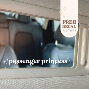 Passenger Princess Mirror Car Decal, Rear View Mirror Decal, Girlfriend Truck Decal, Car Accessories, Passenger Princess Humor