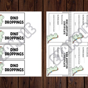Adopt-a-dino Printable Kit Dinosaur Adoption Certificate for - Etsy