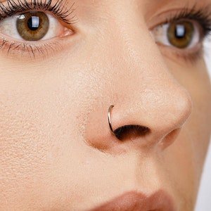 Hypoallergenic Titanium Nose Ring, Minimalist Nose Hoop, Boho Nose Stud, Unique Nose Piercing, Everyday Nose Ring, Nose Jewellery, Nose Ring