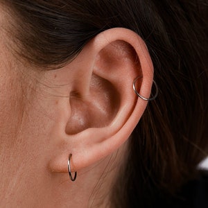 Titanium Hoop Earrings, Hoop Earrings, Set of Hoop Earrings, Titanium Hoops, Small Titanium Hoops, Titanium Earrings, Earrings Titanium