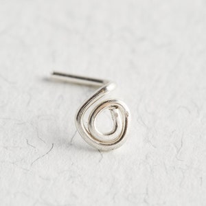 Silver Nose Stud, Sterling Silver Nose Stud, Nose Ring, Nose Stud, Nose Hoop, Unique Nose Stud, Gift For Her, Handmade Jewellery