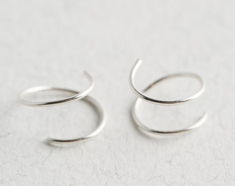 Silver Hoop Earrings, Sterling Silver Hoops, Silver Hug Earrings, Huggie Earrings, Silver Earrings, Small Silver Hoops